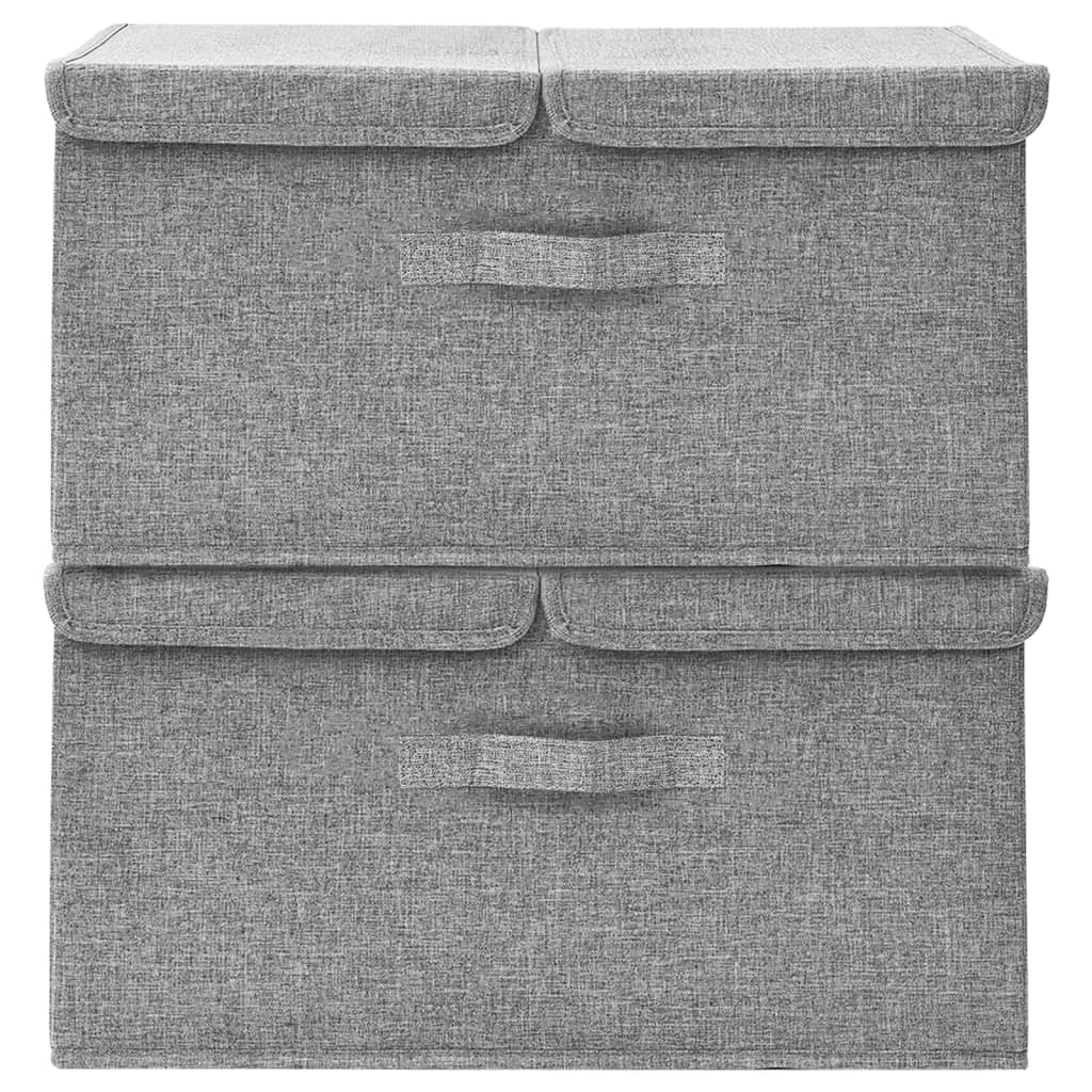 Storage boxes pc. 50x30x25 cm fabric - grey, 2, 1 - number 3.