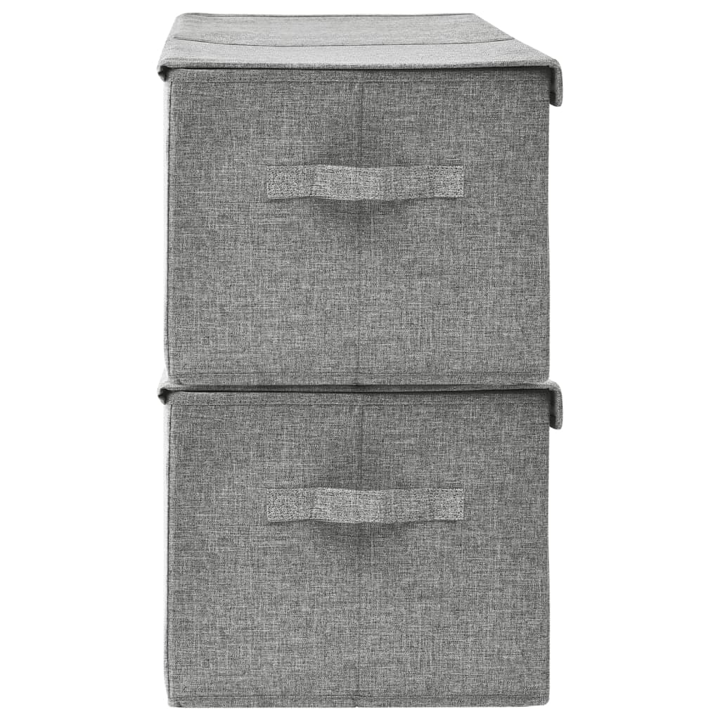 Storage boxes pc. 50x30x25 cm fabric - grey, 2, 1 - number 5.