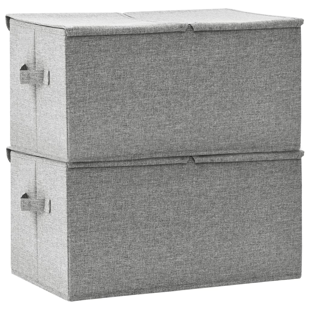 Storage boxes pc. 50x30x25 cm fabric - grey, 2, 1 - number 4.