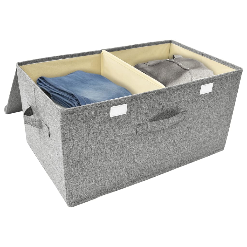 Storage boxes pc. 50x30x25 cm fabric - grey, 2, 1 - number 8.
