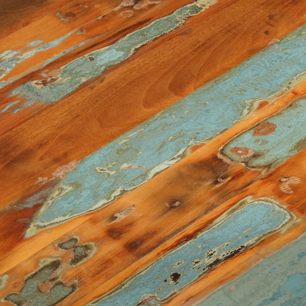 Sofabord 68x68x35 cm massivt genbrugstræ - number 4.