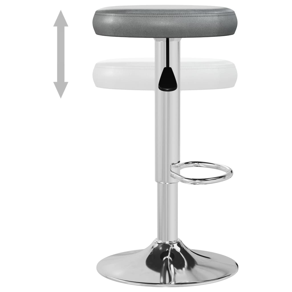 Hokery barowe szt. skóra ekologiczna - szary, 2 szt. - number 6.