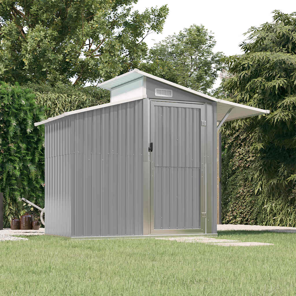 Garden shed 270x130x208.5 cm galvanized steel - grey, 1 - number 1.