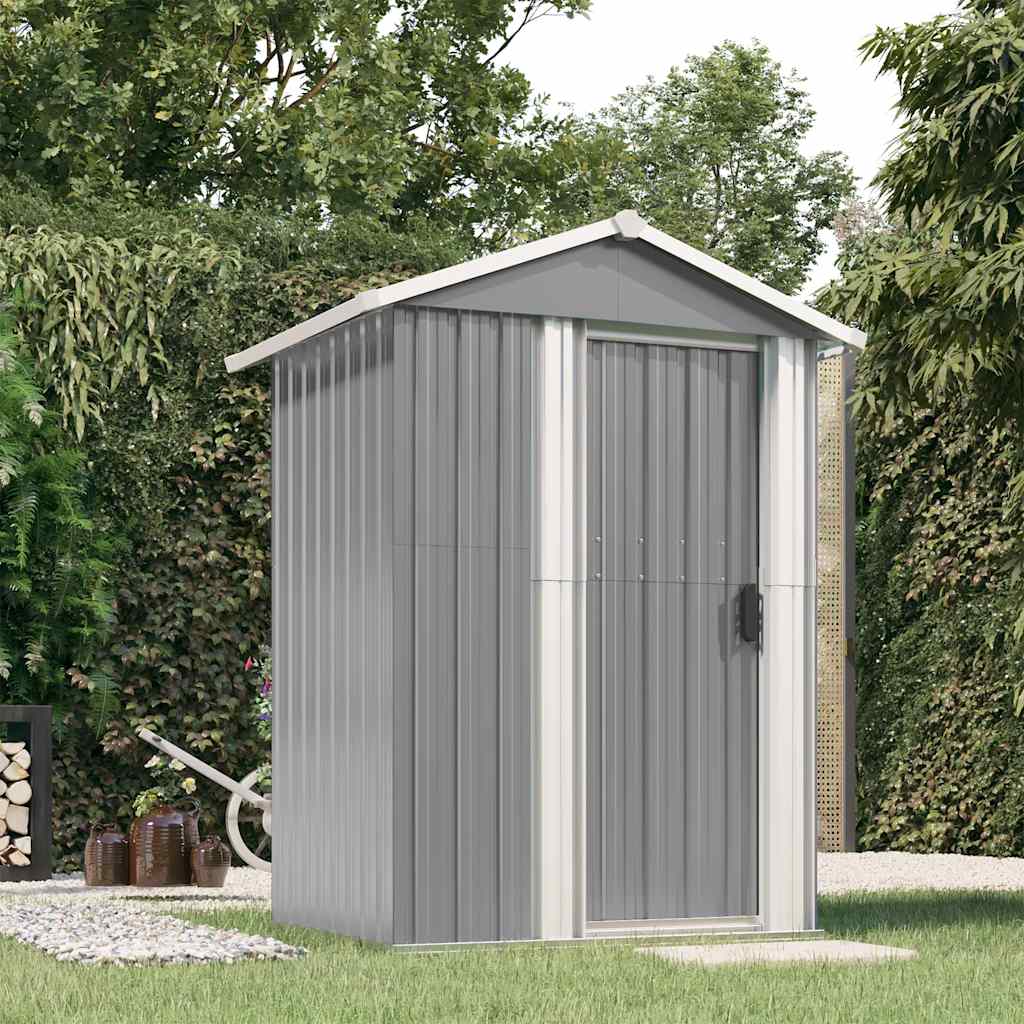 Garden shed 126x97.5x177 cm galvanized steel - grey, 1 - number 1.