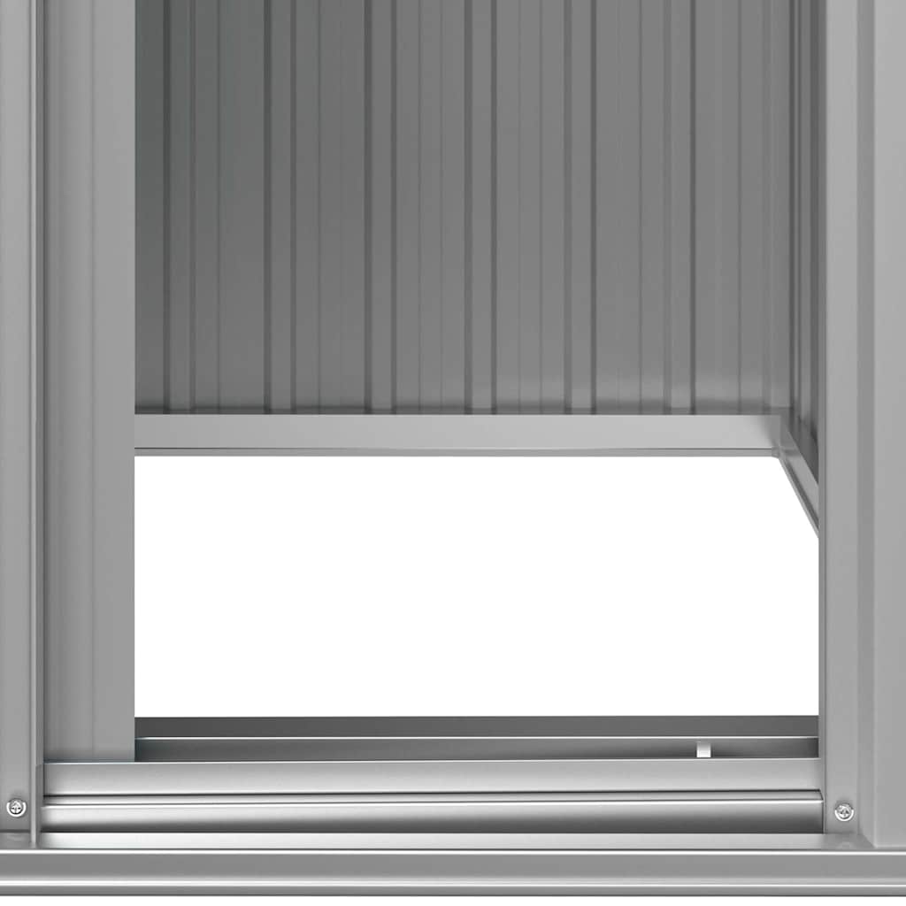 Vrtna kućica 126x97,5x177 cm pocinčani čelik - siva, 1 - number 7.