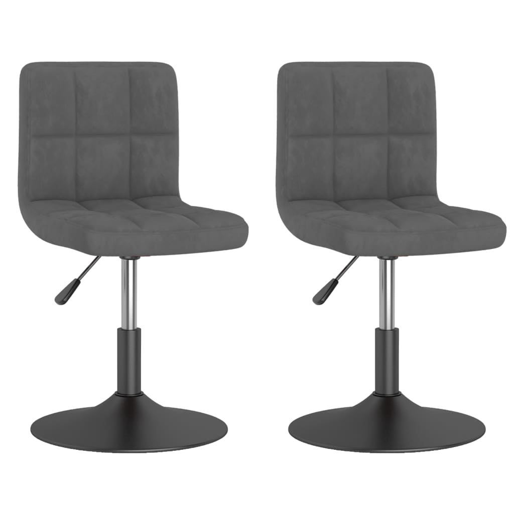 Krzesła do stołu obrotowego szt. aksamit - ciemnoszary, 2 szt. - number 2.