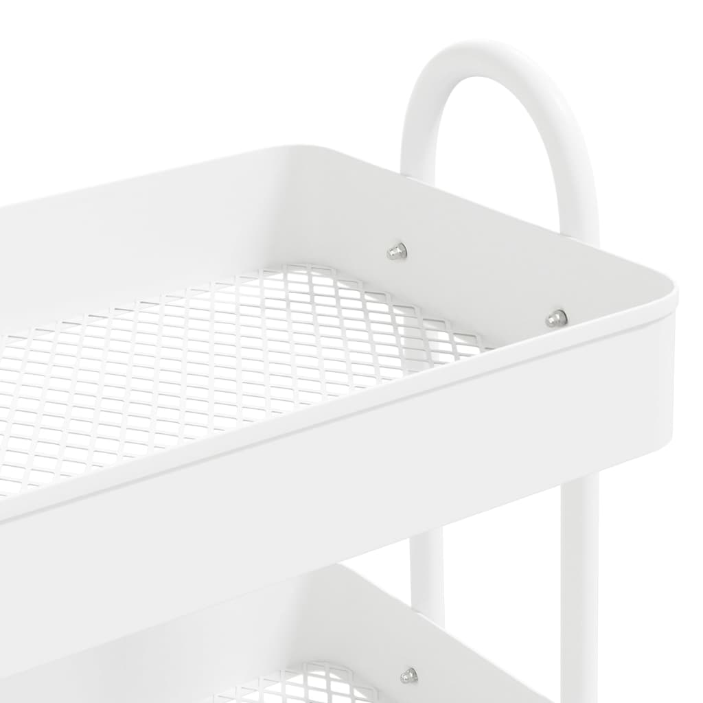 Trolley with 3 shelves 43x34x79 cm steel - white - number 5.