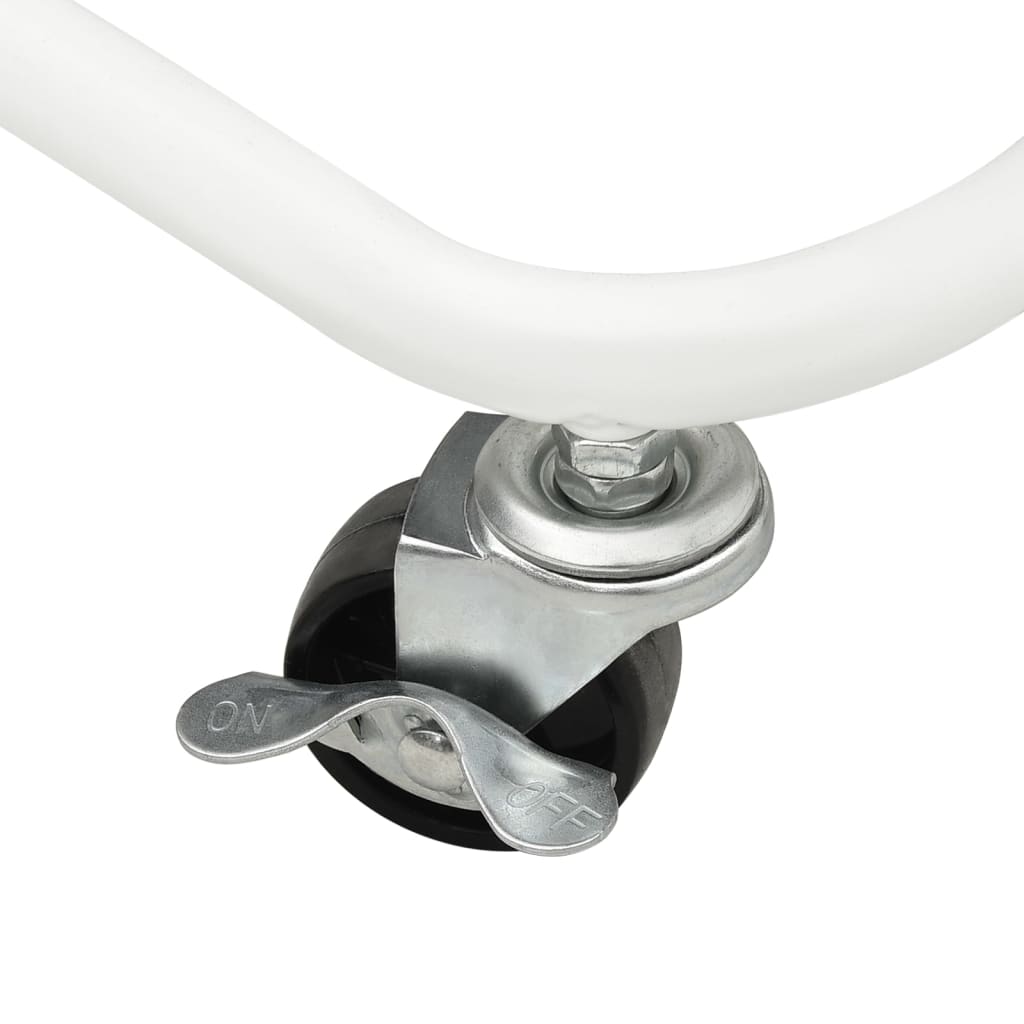 Trolley with 3 shelves 43x34x79 cm steel - white - number 6.