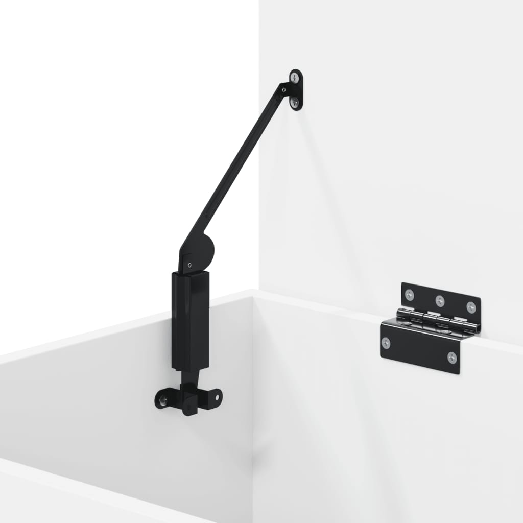 Opbevaringskasse 84x42x46 cm konstrueret træ hvid - number 9.