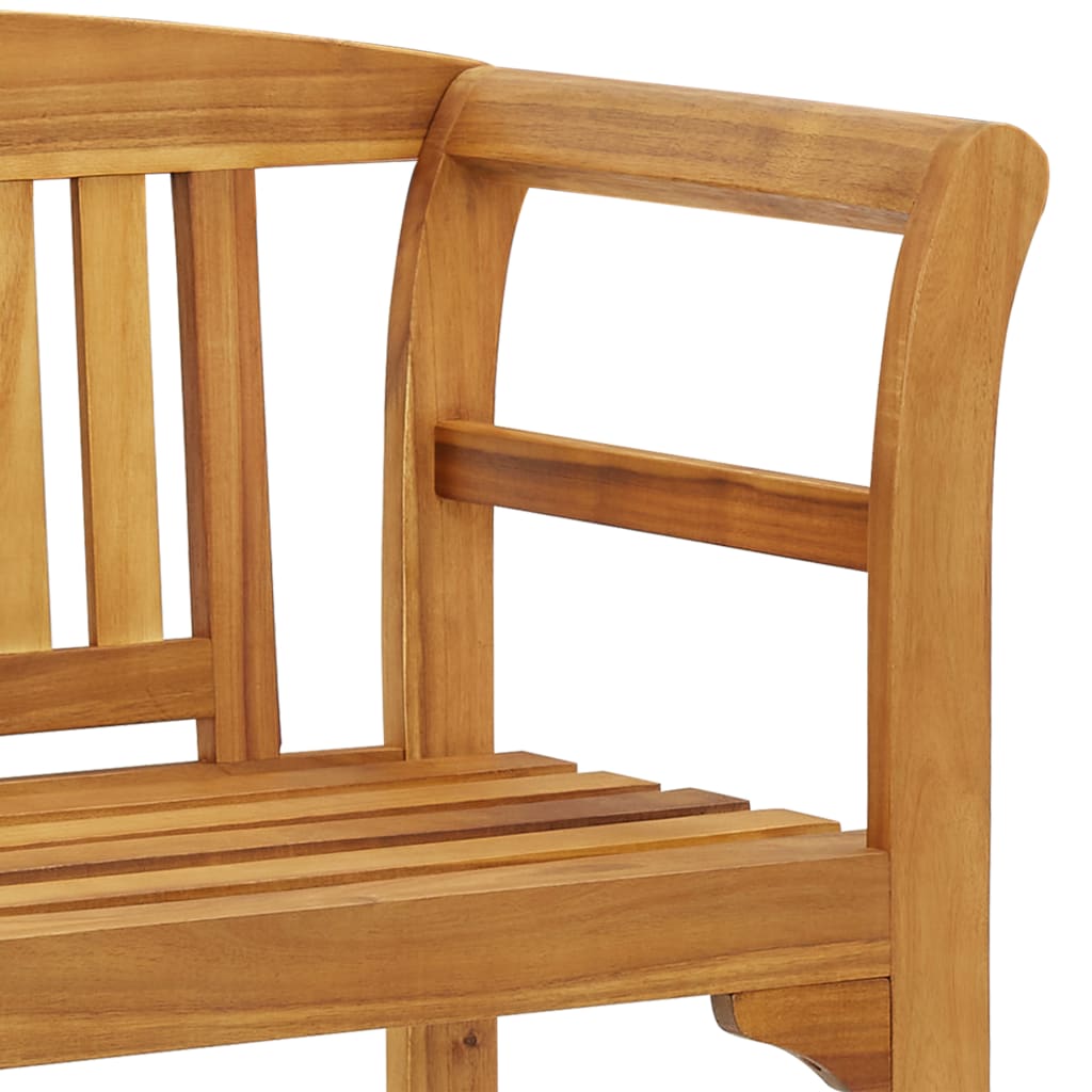 Havebænk 114 cm massivt akacietræ - number 5.