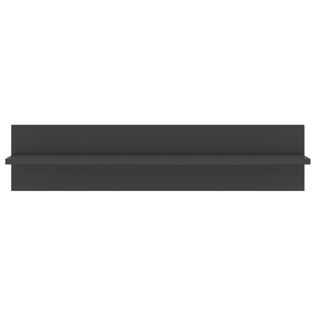 Vegghyller pc -er. 80x11.5x18 cm konstruert tre - grå høyglans, 2, 1 - number 4.