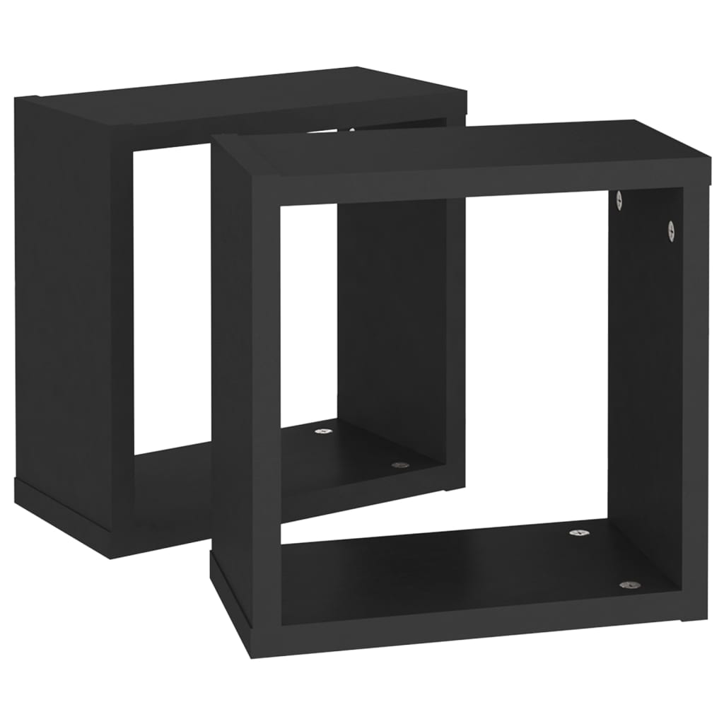 Vegghyller pc -er. cube -formet - svart, 30 x 15 x 30 cm, 2, 1 - number 6.