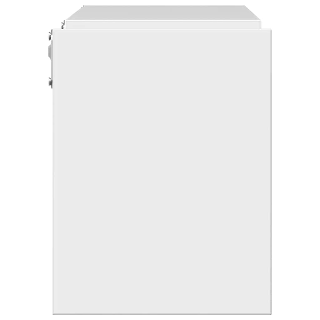 Vegghyller pc -er. 100x15x20 cm konstruert tre - hvit høy glans, 2, 1 - number 6.