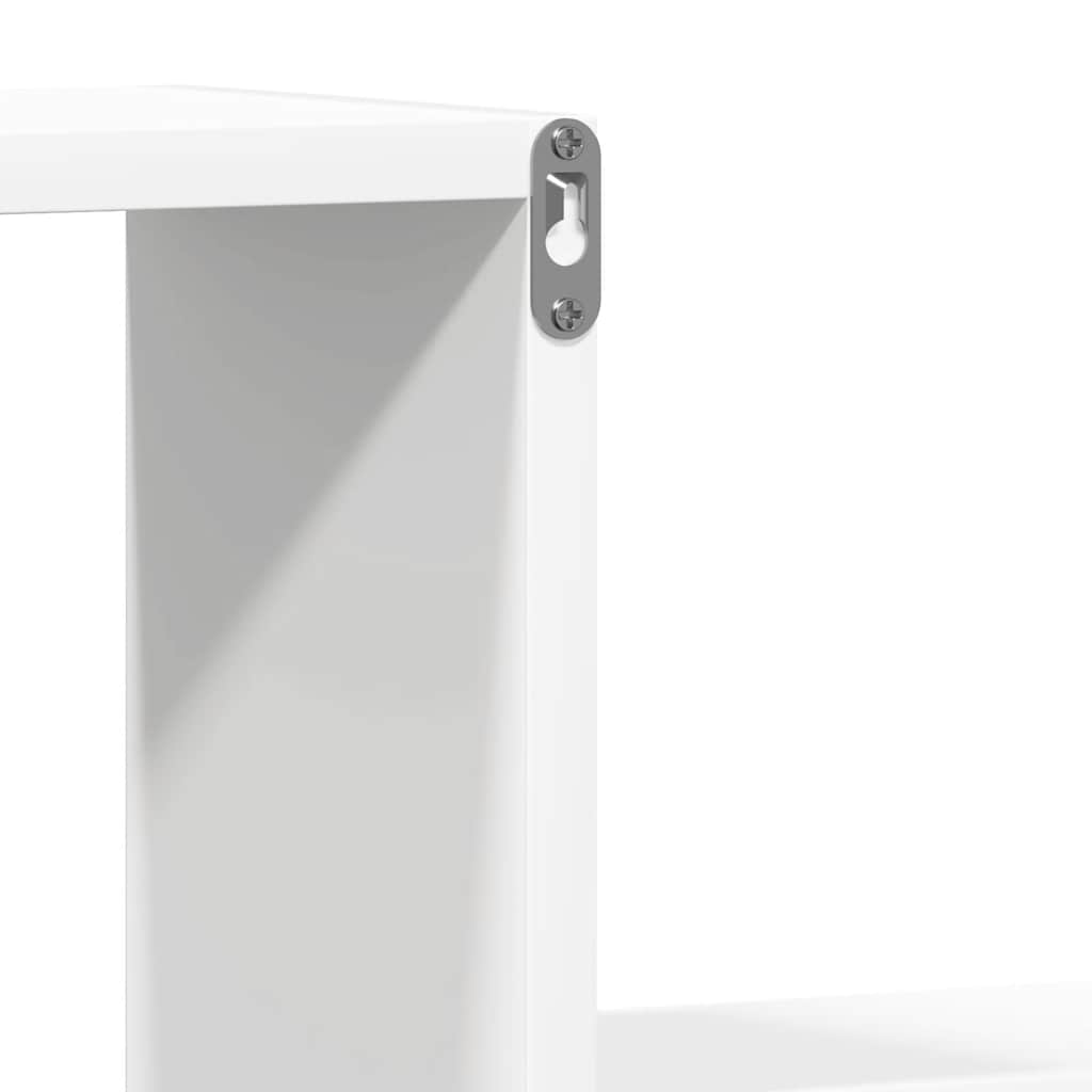 Vegghengte hyller stk. 100x15x20 konstruert tre - hvit, 2, 1 - number 7.