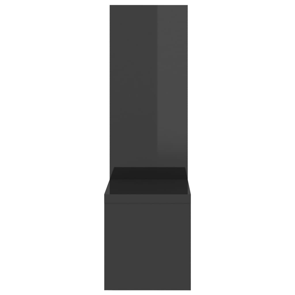 Vegghyller stk. 50x15x50 cm konstruert tre høyglans - grå høyglans, 2, 1 - number 6.