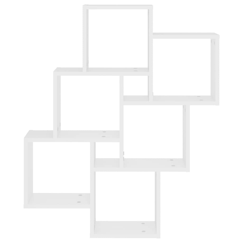 Vegghylle 78x15x93 cm konstruert tre - hvit, 1 - number 4.