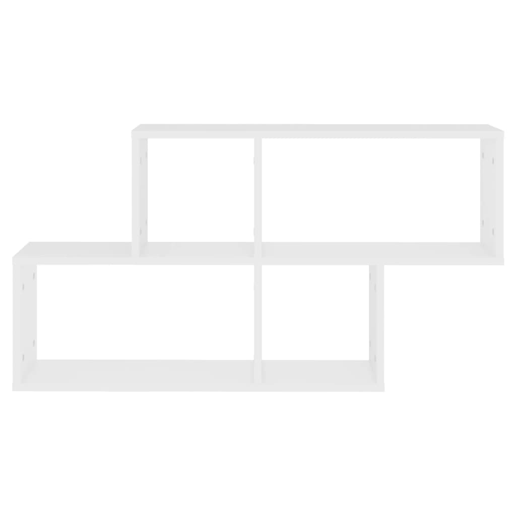 Vegghylle 100x18x53 cm konstruert tre - hvit, ooo 1, 1 - number 4.