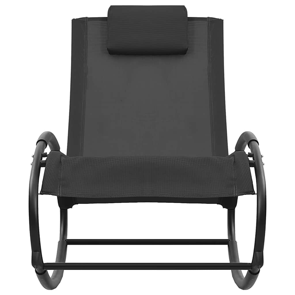 Ležaljka s čeličnim jastukom i crnim tekstilom - number 3.