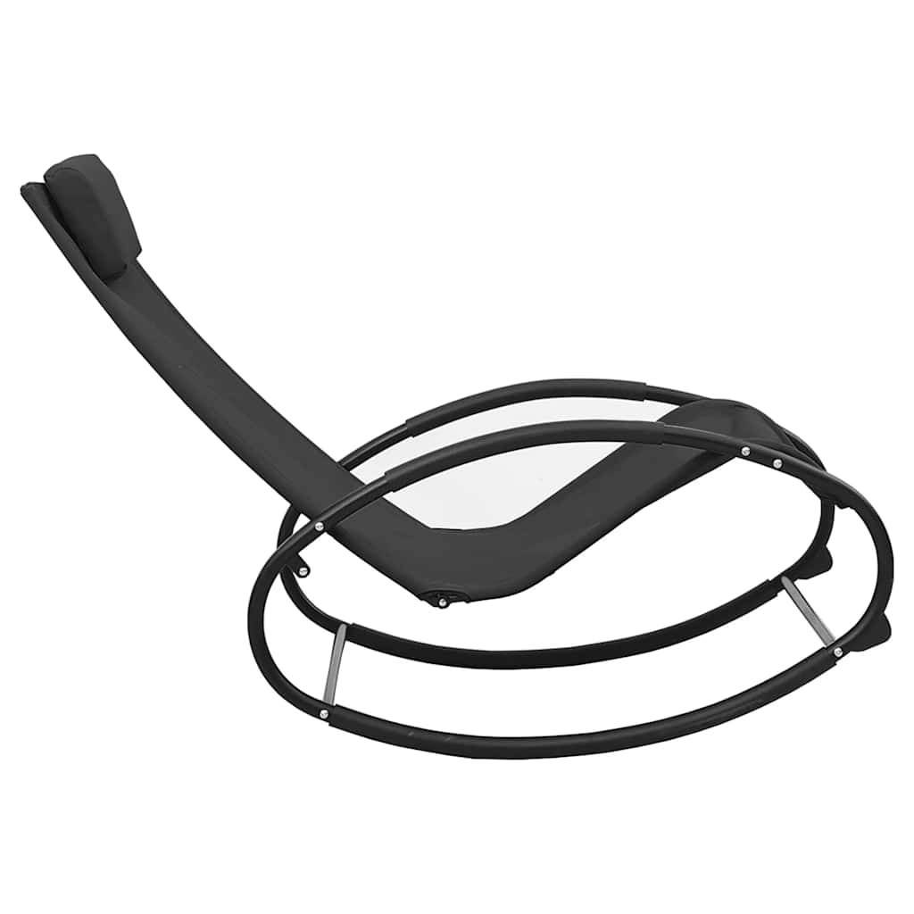 Ležaljka s čeličnim jastukom i crnim tekstilom - number 4.