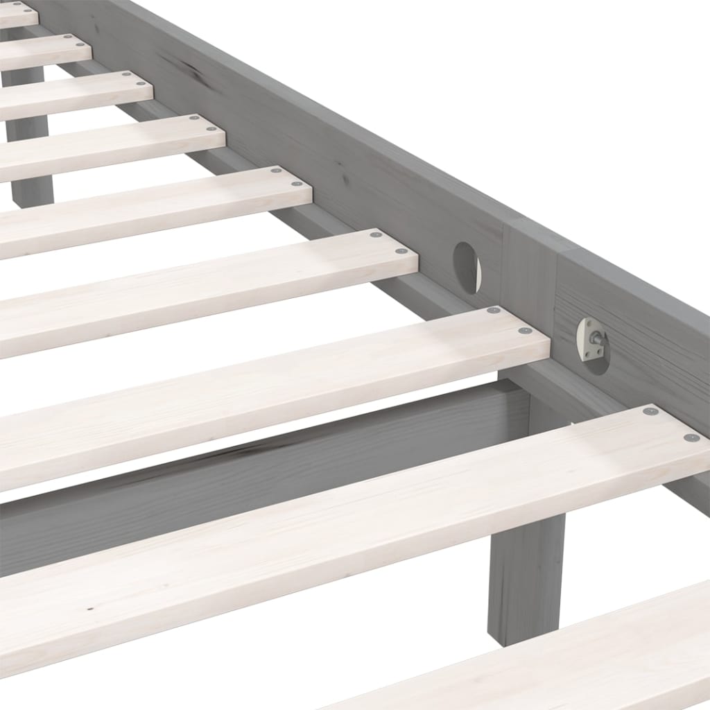 Sengeramme 150x200 cm king size massivt fyrretræ grå - number 7.