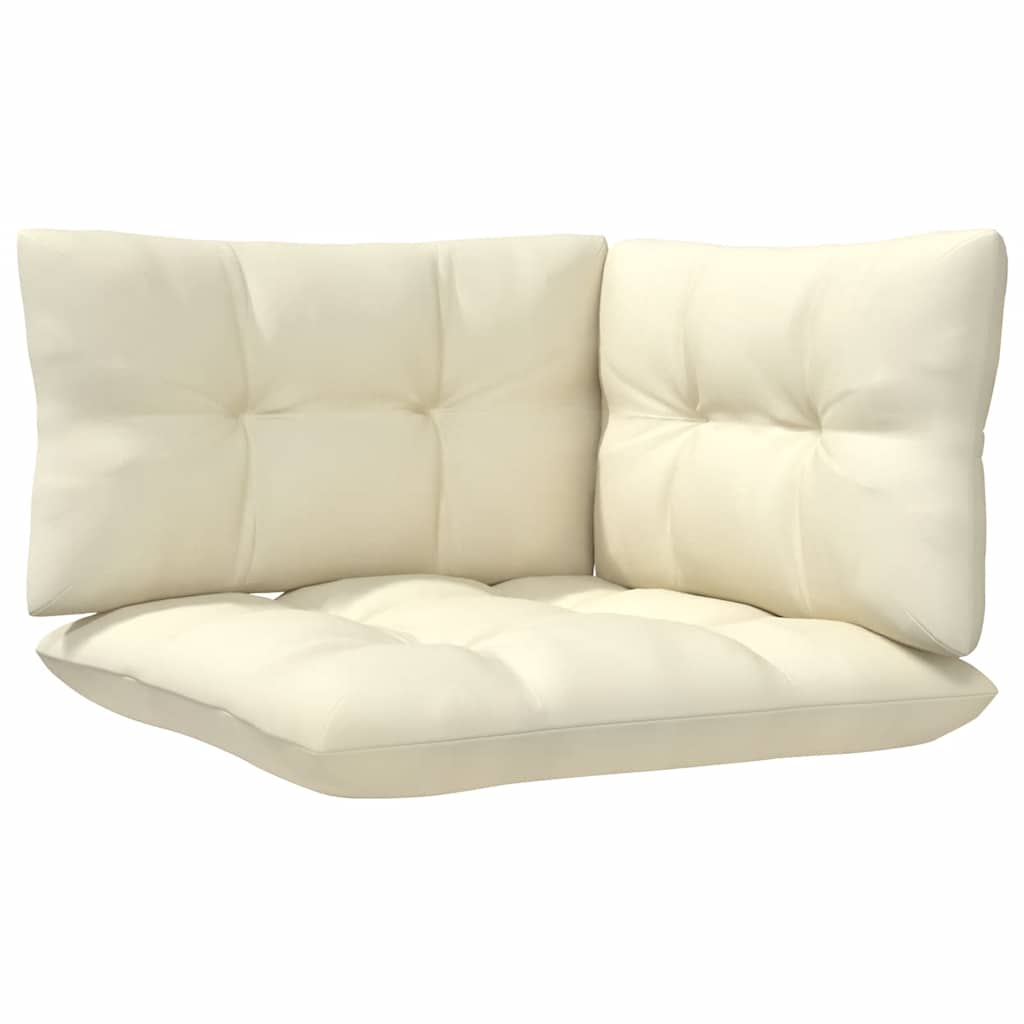 Kutni modul za vrtnu garnituru, jastuci krem boje, puna borovina - number 5.