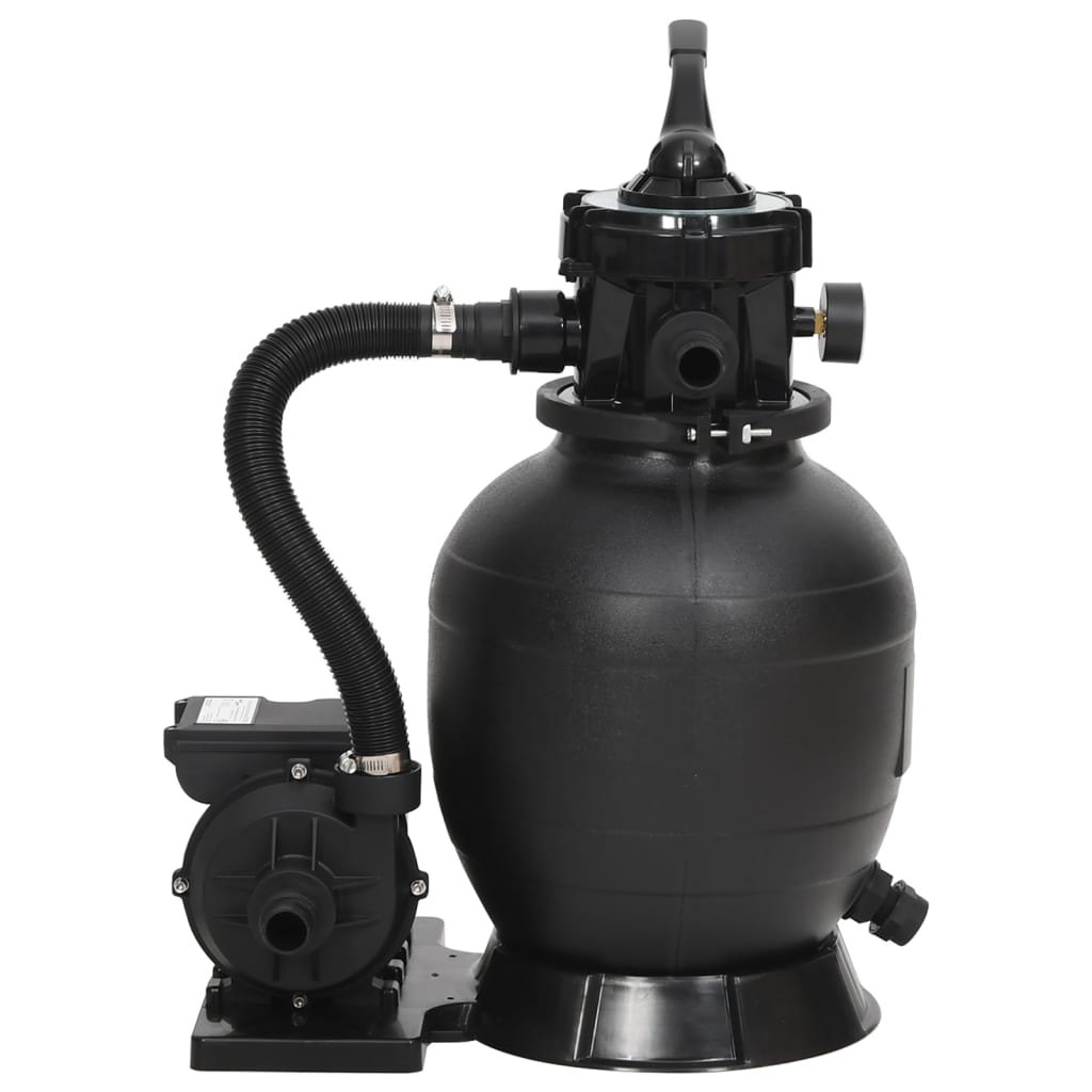 Sand filter pump for pool with 6-way valve black - number 2.