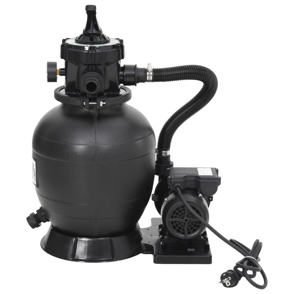 Sand filter pump for pool with 6-way valve black - number 3.