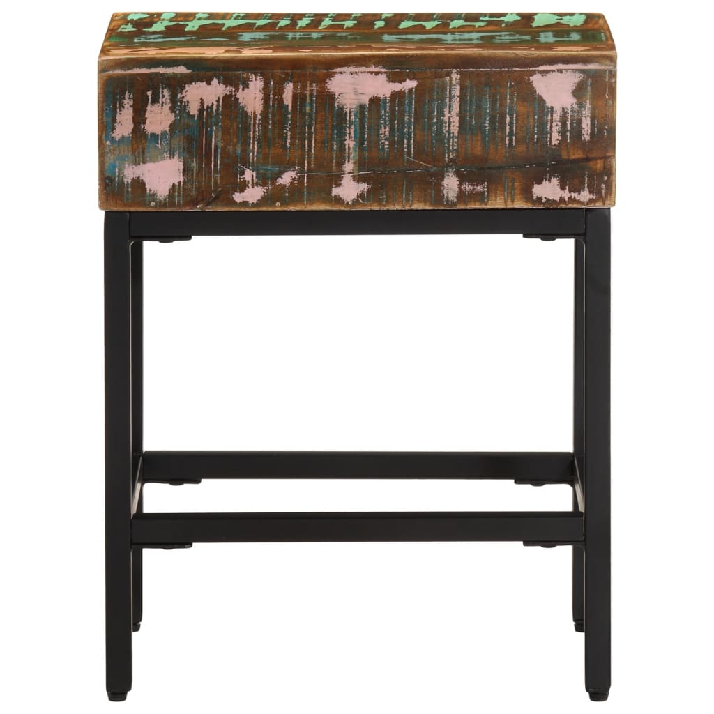 Sidebord 40x30x51 cm massivt genbrugstræ - number 4.