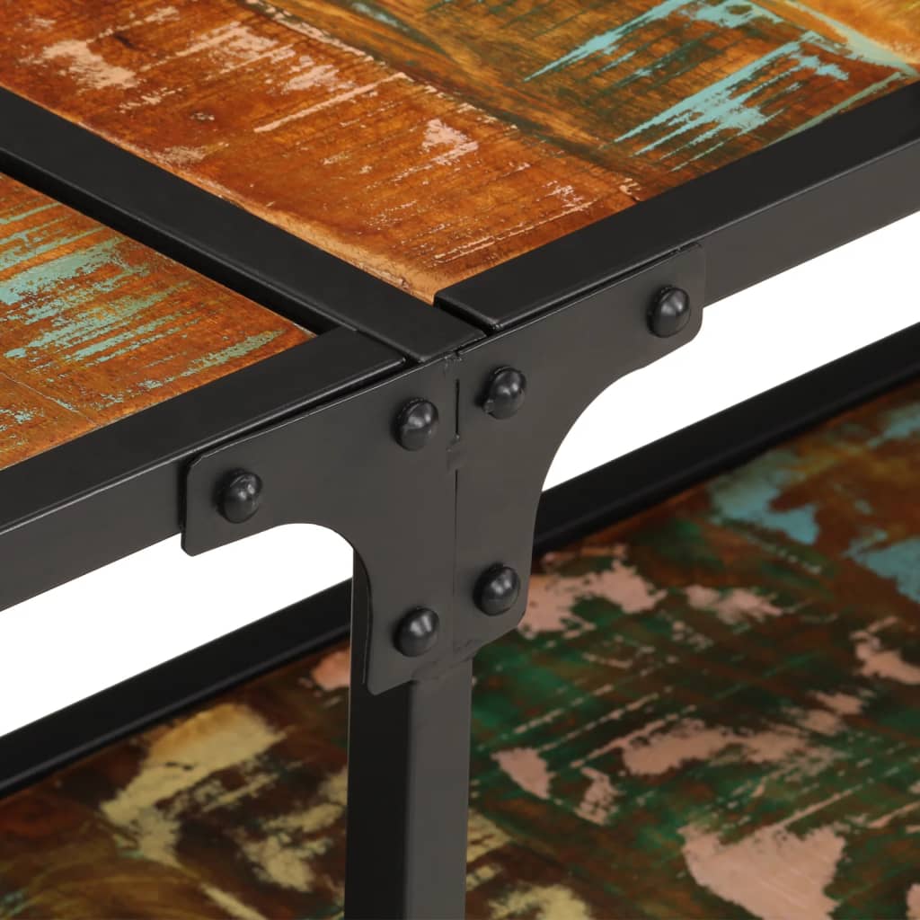 Tv-bord 150x30x41 cm massivt genbrugstræ - number 10.