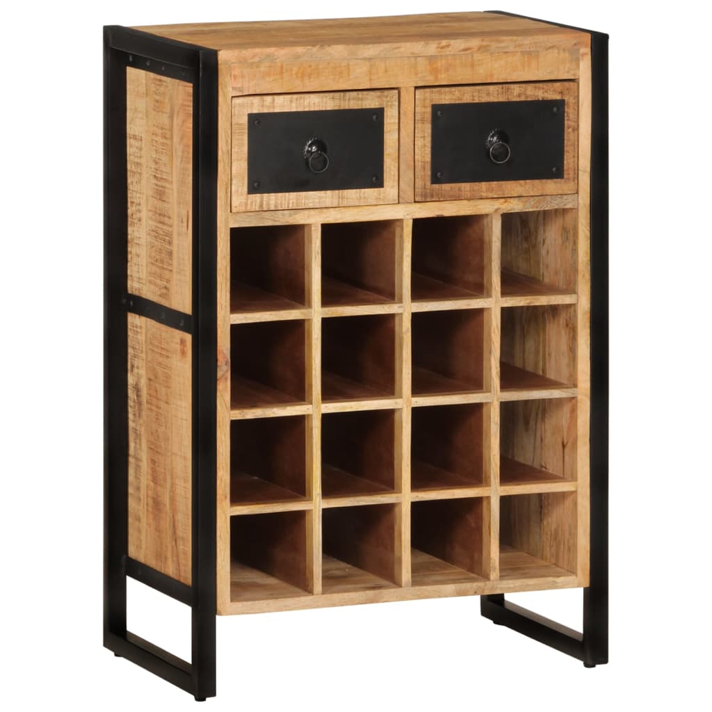 Vinski stalak za 16 boca od punog drveta manga - number 9.