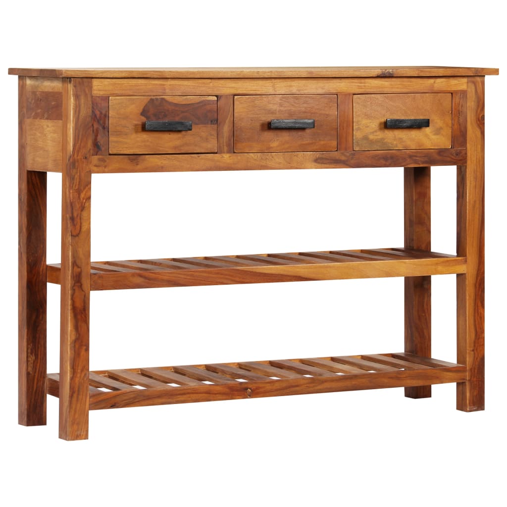 Skænk med 3 skuffer 110x30x80 cm massivt akacietræ - number 11.