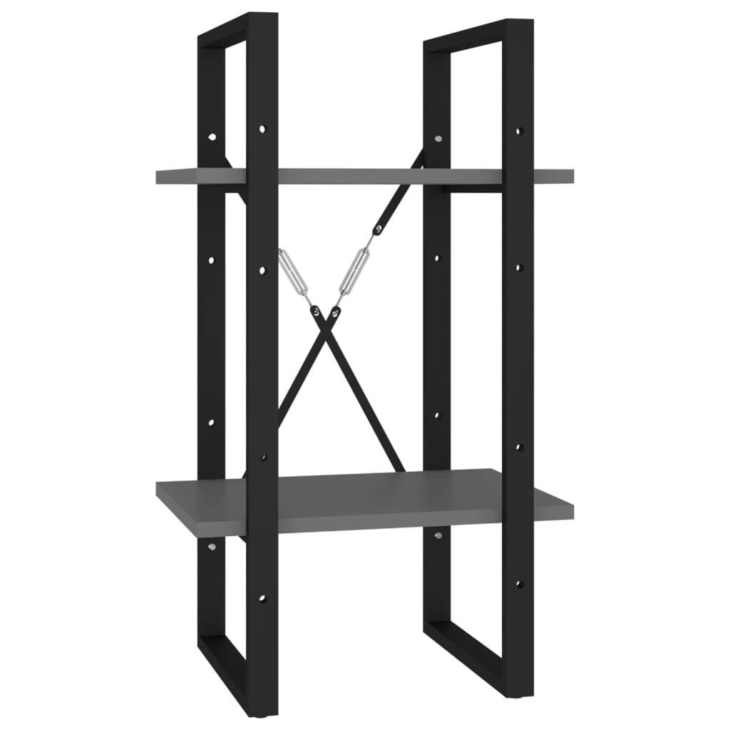 Bogreol 5 hylder 40x30x175 cm konstrueret træ - grå, 1, 40 cm - number 4.