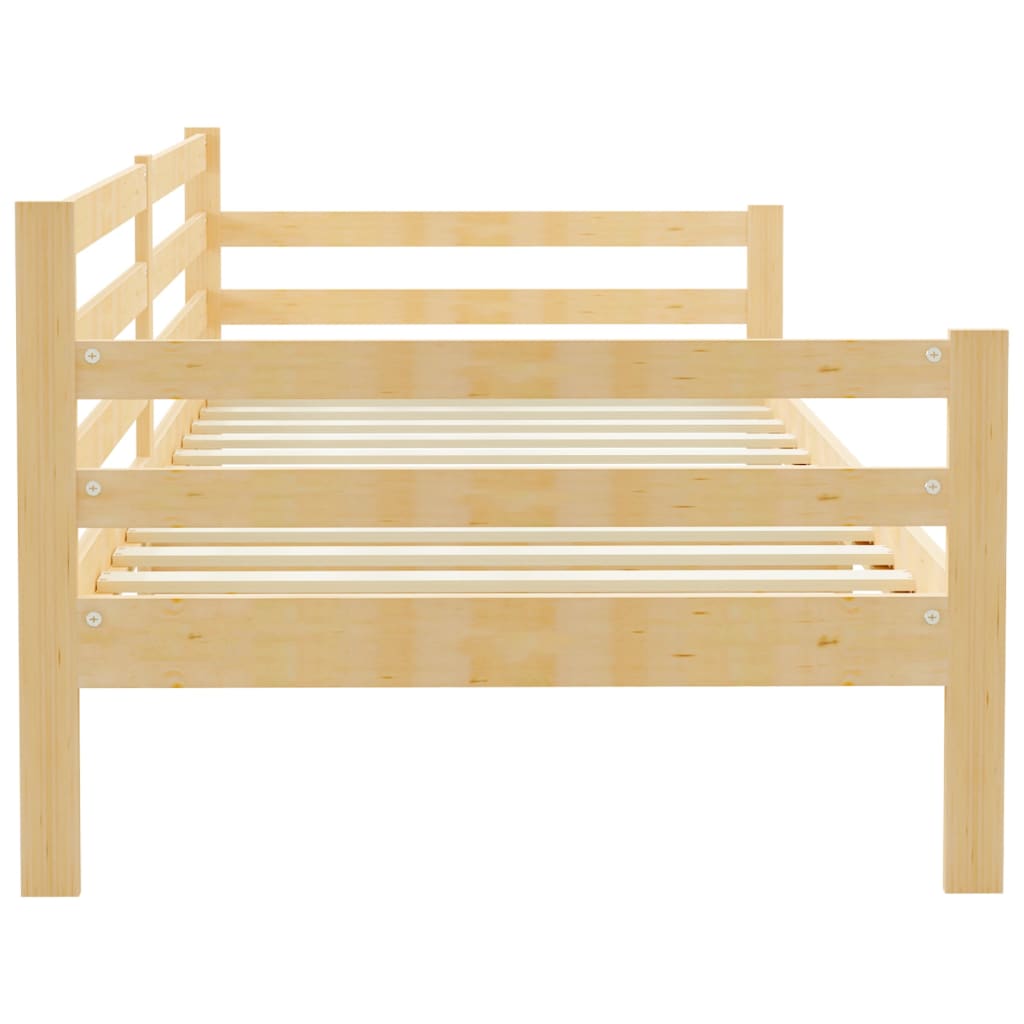 Daybed massivt fyrretræ - naturfarvet, 90 x 200 cm - number 7.