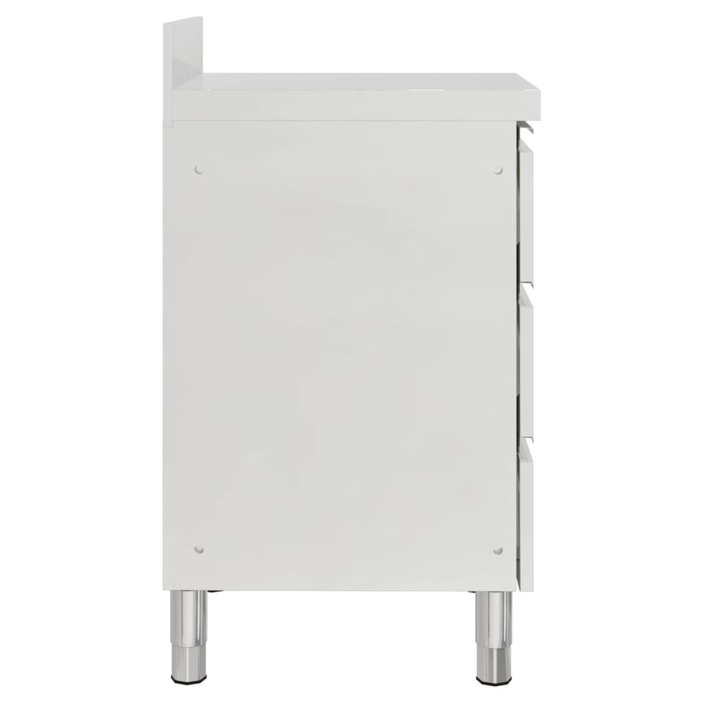 Industrijski kuhinjski element s 3 ladice od nehrđajućeg čelika - number 4.