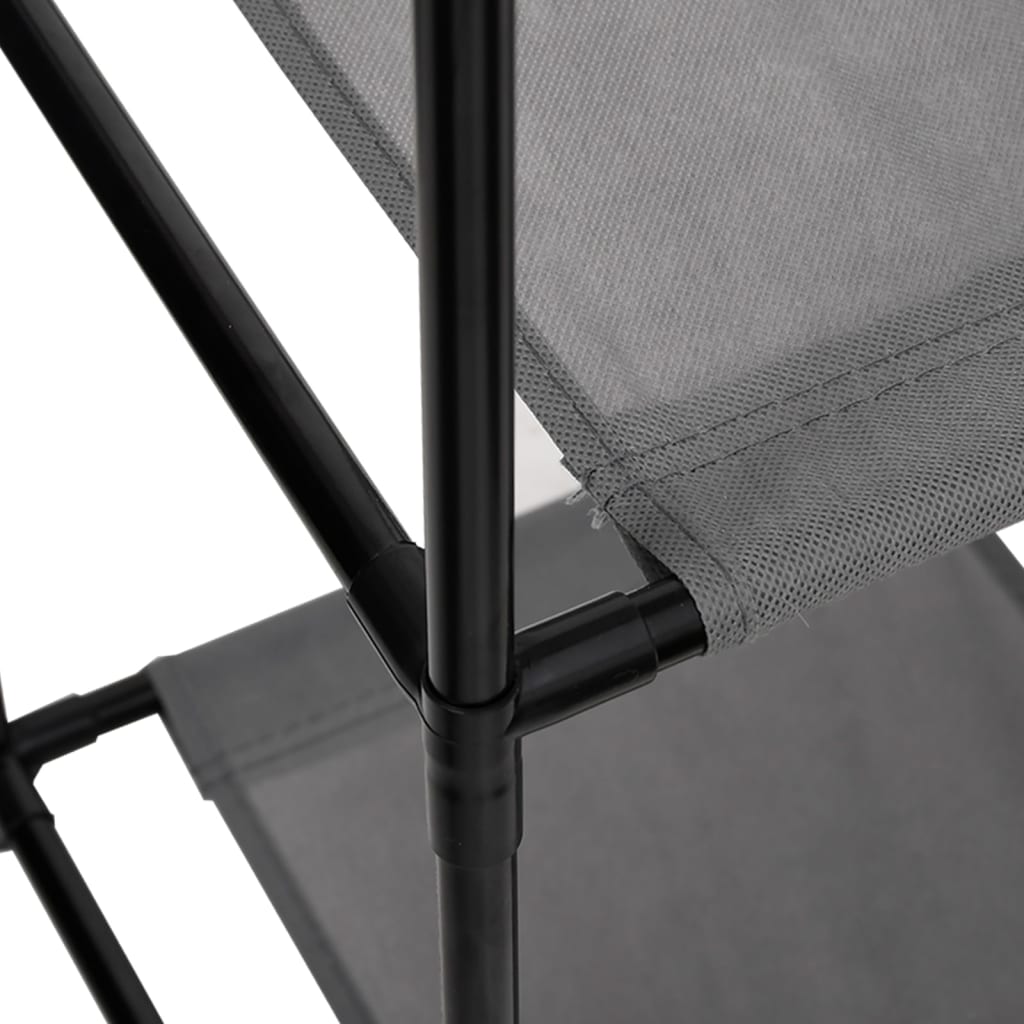 Opbevaringsskab med 3 stofkurve 34x34x101 cm stål grå - number 6.