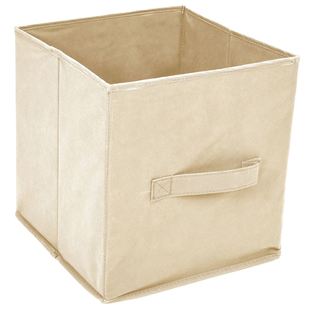 Opbevaringsreol med 4 stofkurve 63x30x71 cm stål cremefarvet - number 5.