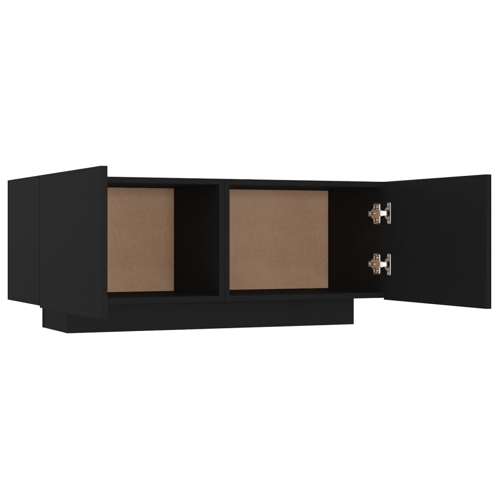 Noćni ormarić 100x35x40 cm izrađeno drvo - crni, 1 - number 6.