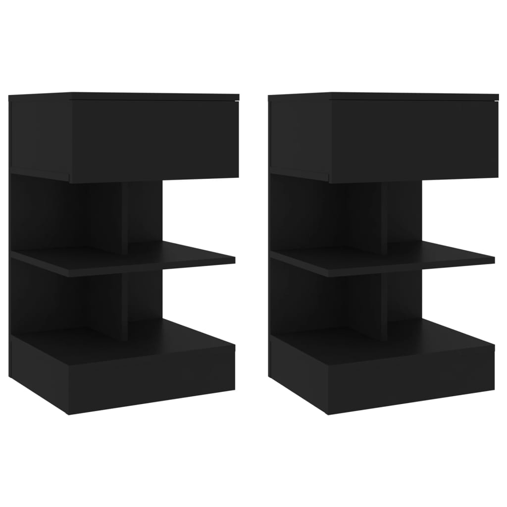 Sengeborde stk. 40x35x65 cm - sort, 2 - number 1.