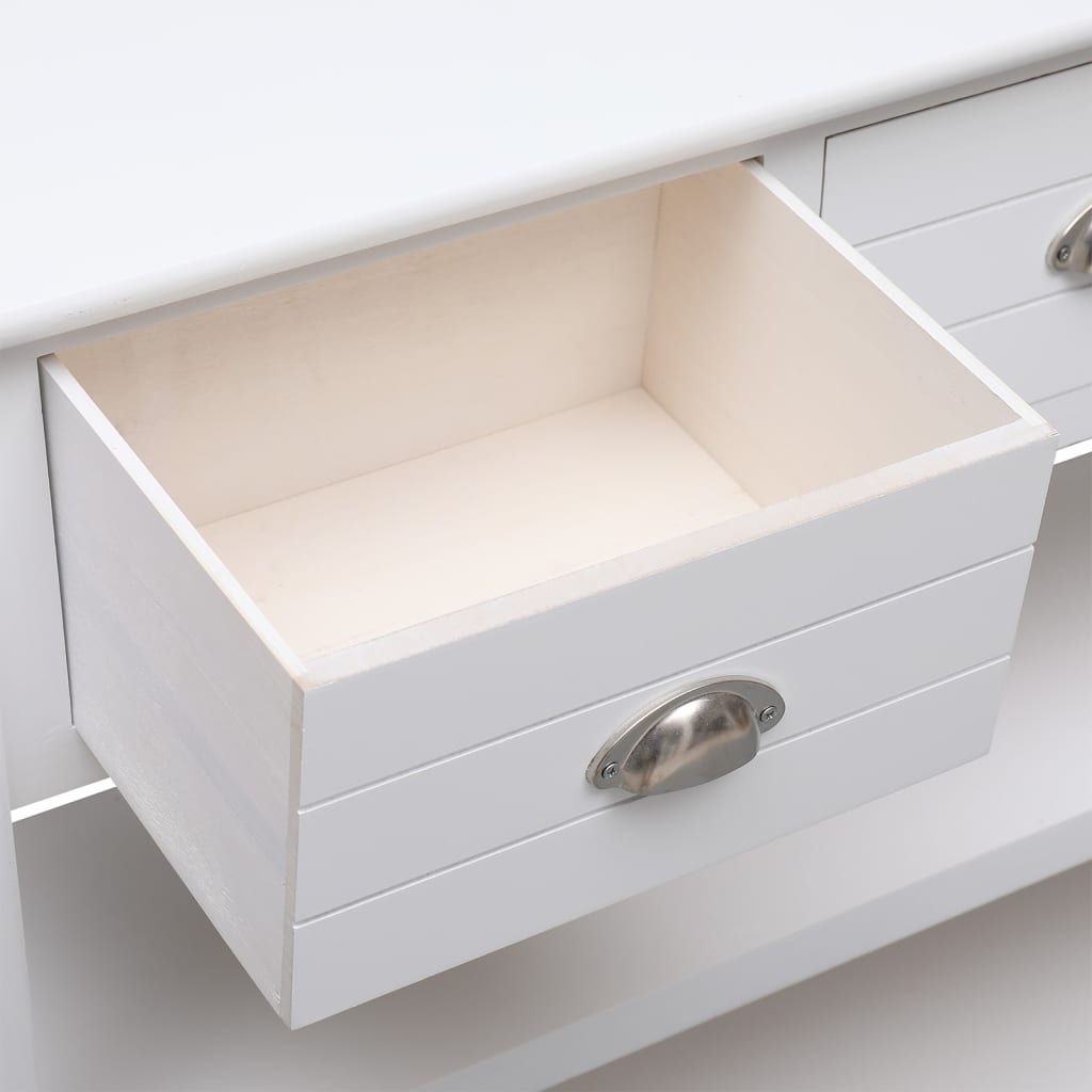 Skænk 108x30x76 cm massivt kejsertræ - hvid, 1 - number 6.