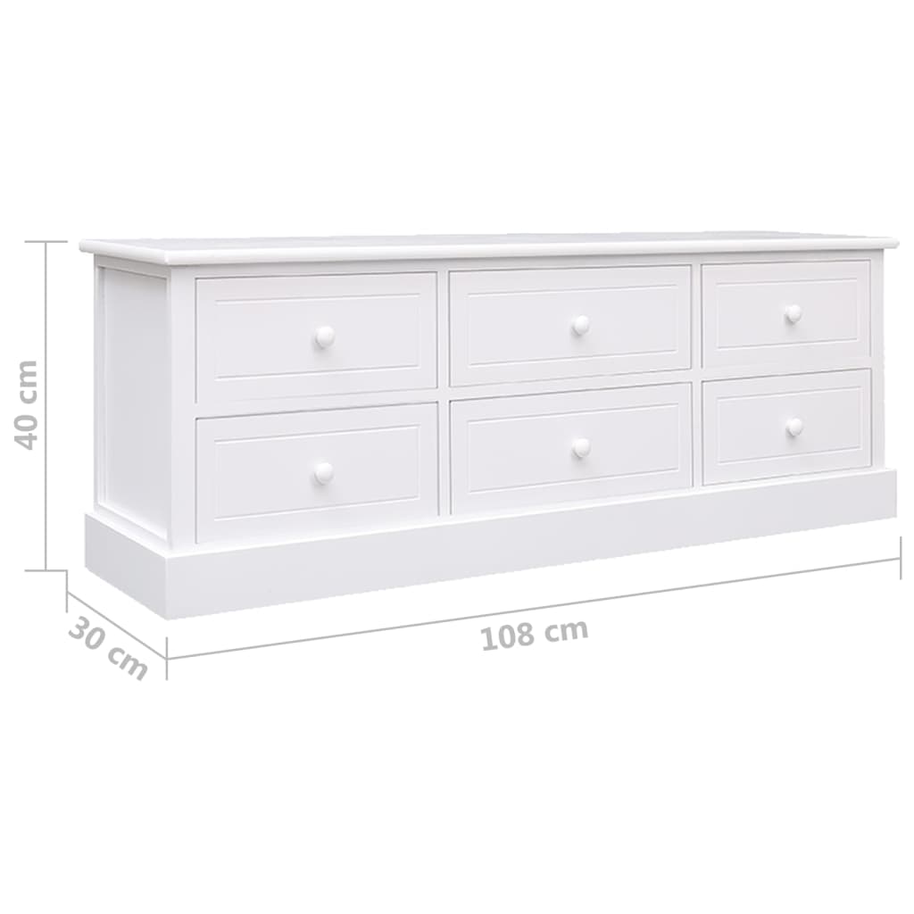 Mobile porta tv 108x30x40 cm in legno massello imperiale - number 7.