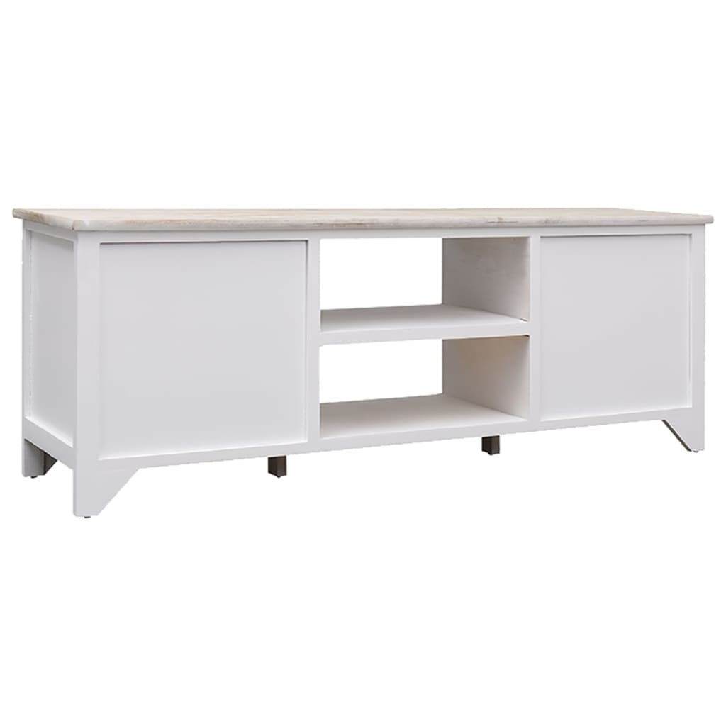 Tv cabinet 108x30x40 cm solid imperial wood - light wood, 1 - number 3.