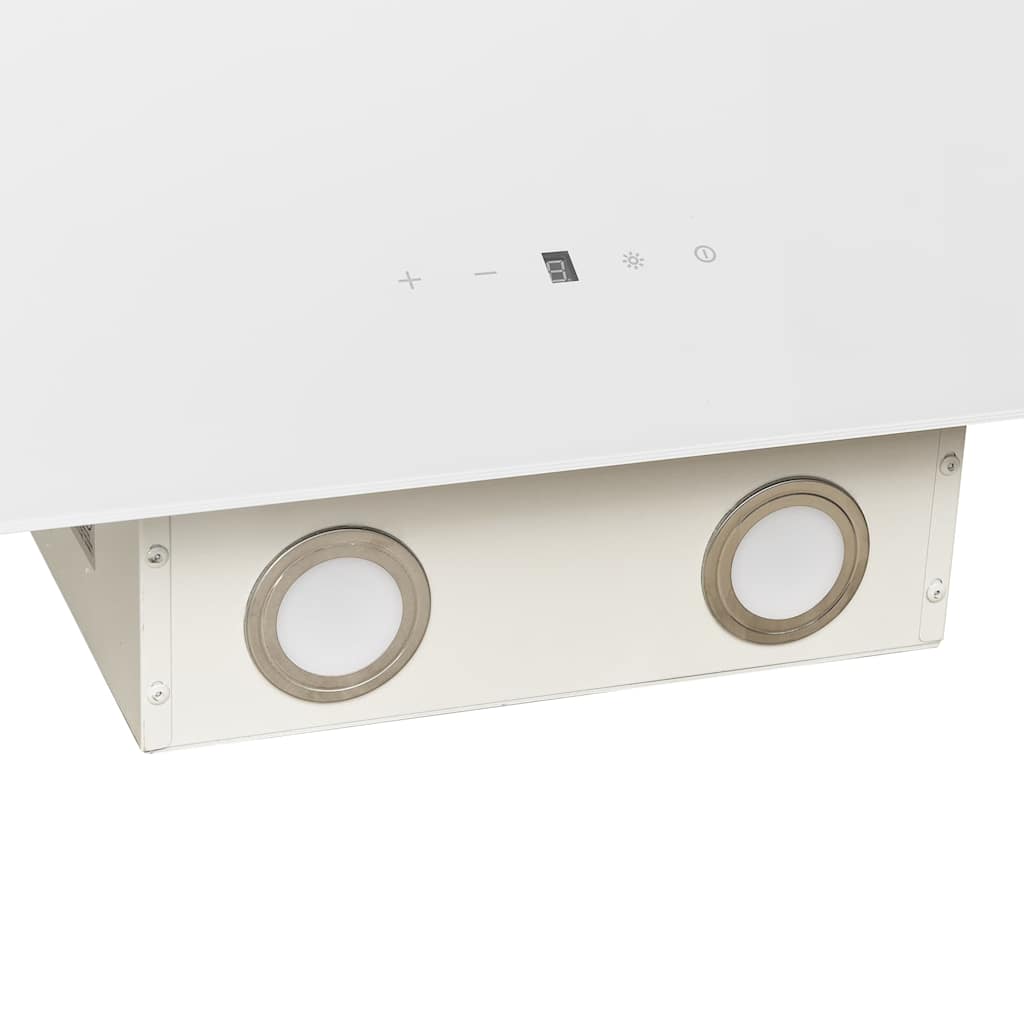 Væghængt emhætte 90 cm stål og hærdet glas - hvid, 90 x 33.5 x 108 cm - number 7.