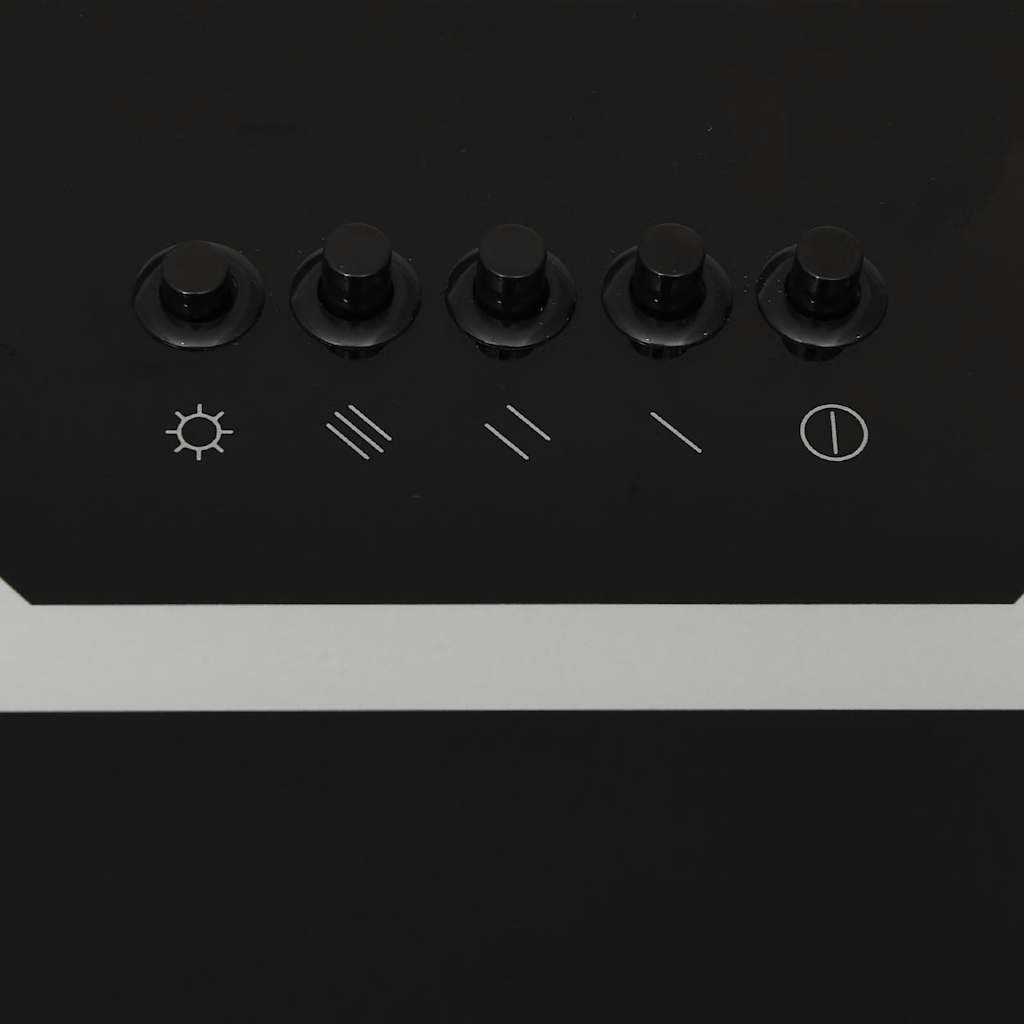 Væghængt emhætte 90 cm stål og hærdet glas - sort, 90 x 33 x 93.5 cm - number 9.