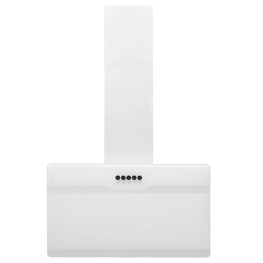 Væghængt emhætte 60 cm stål og hærdet glas hvid - number 3.