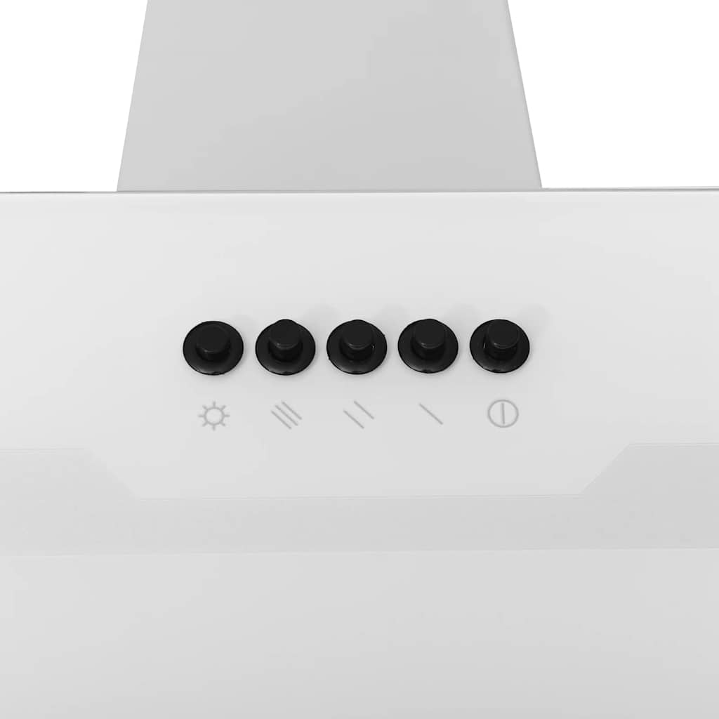 Væghængt emhætte 60 cm stål og hærdet glas hvid - number 7.