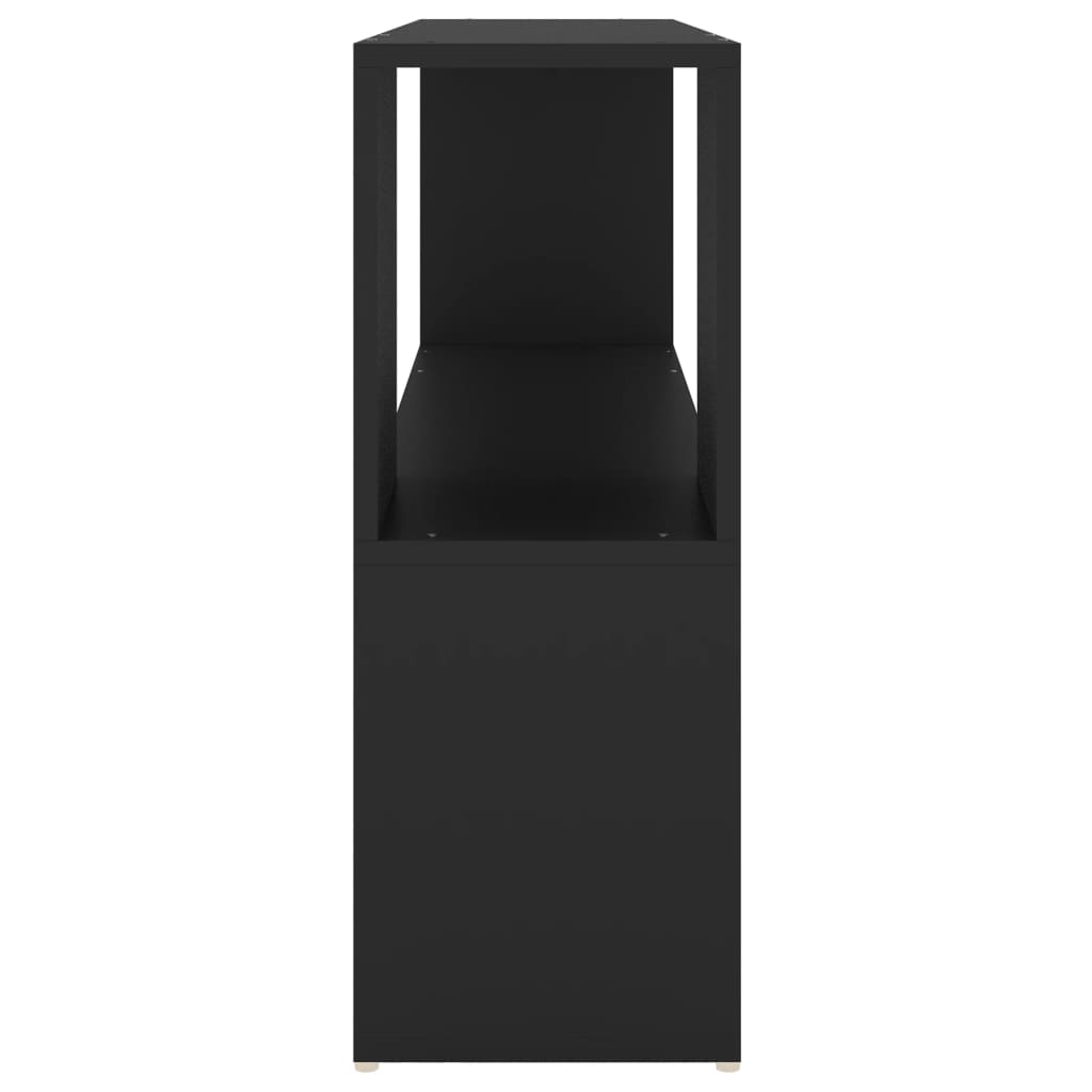 Bogreol 100x24x63 cm konstrueret træ - sort, 1 - number 4.