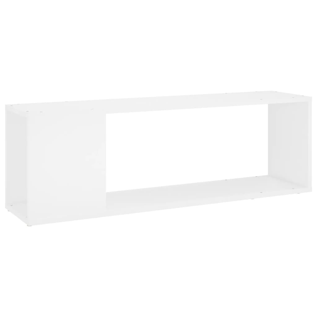 Tv-bord 100x24x32 cm konstruert tre - hvit, 1 - number 2.