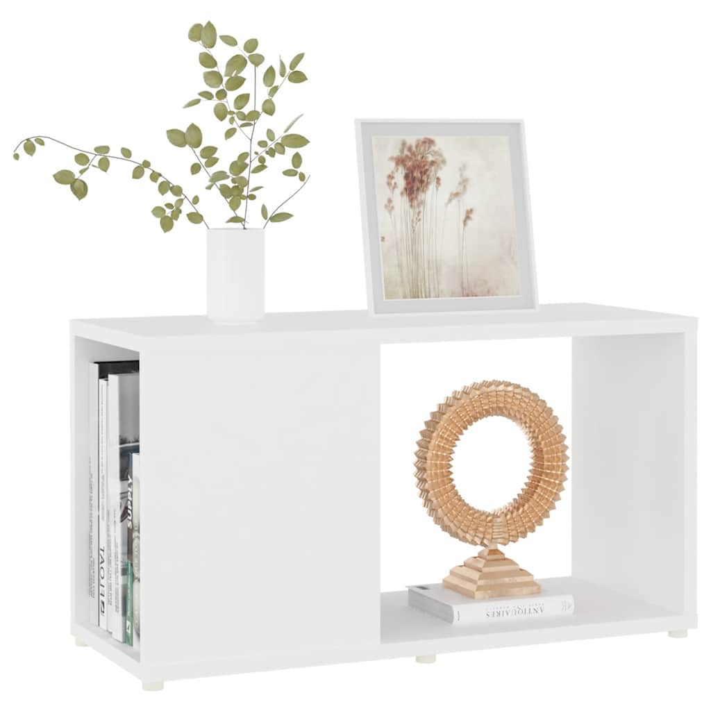 Tv-bord 60x24x32 cm konstrueret træ - hvid, 1 - number 4.