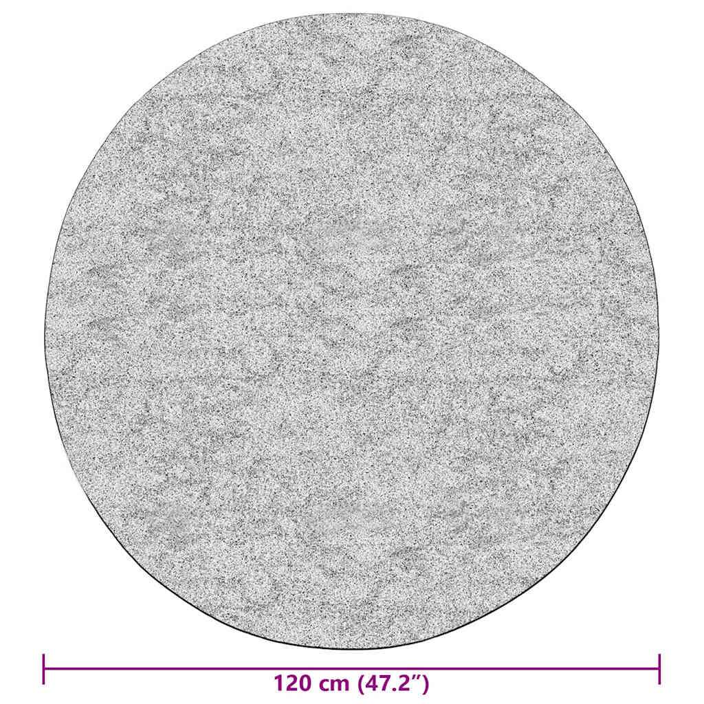 Gulvtæppe 120 cm skridsikkert og vaskbart beige - beige og guldfarvet, ø 120 cm - number 5.