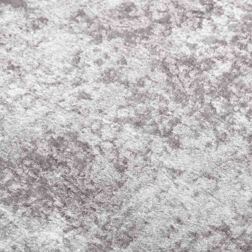 Gulvtæppe skridsikkert og vaskbart grå - grå og guldfarvet, 80 x 150 cm - number 6.